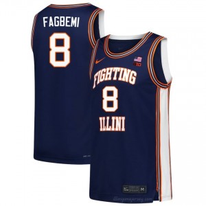 Authentic Blake Fagbemi #8 Jersey - Illinois Fighting Illini Navy Mens College Hoops Gear 52796914