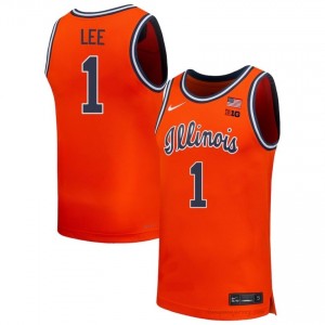 Illini Brandon Lee #1 Orange Hoops Throwback Jersey - Official Mens Basketball Collection 43994972