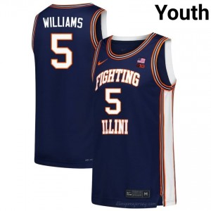 Authentic Deron Williams #5 Jersey - Illinois Fighting Illini Navy Youth College Hoops Gear 45730059