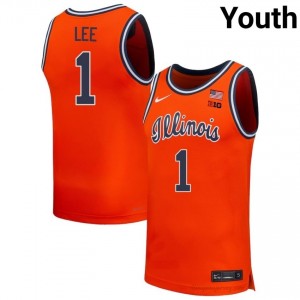Fighting Illini Brandon Lee #1 Orange Hoops Throwback Jersey - Official Youth Basketball Collection 95603491